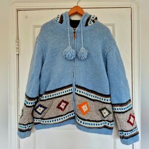 Kyber Wool Sweater Jacket With Fleece Lining Size Large